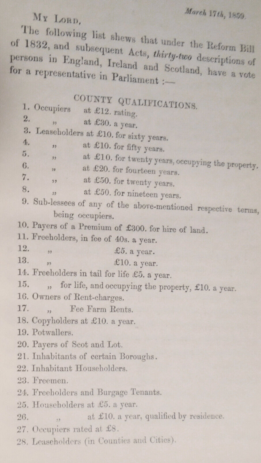 [Voting Rights] 1859 Pimlico on the franchise. What it should be