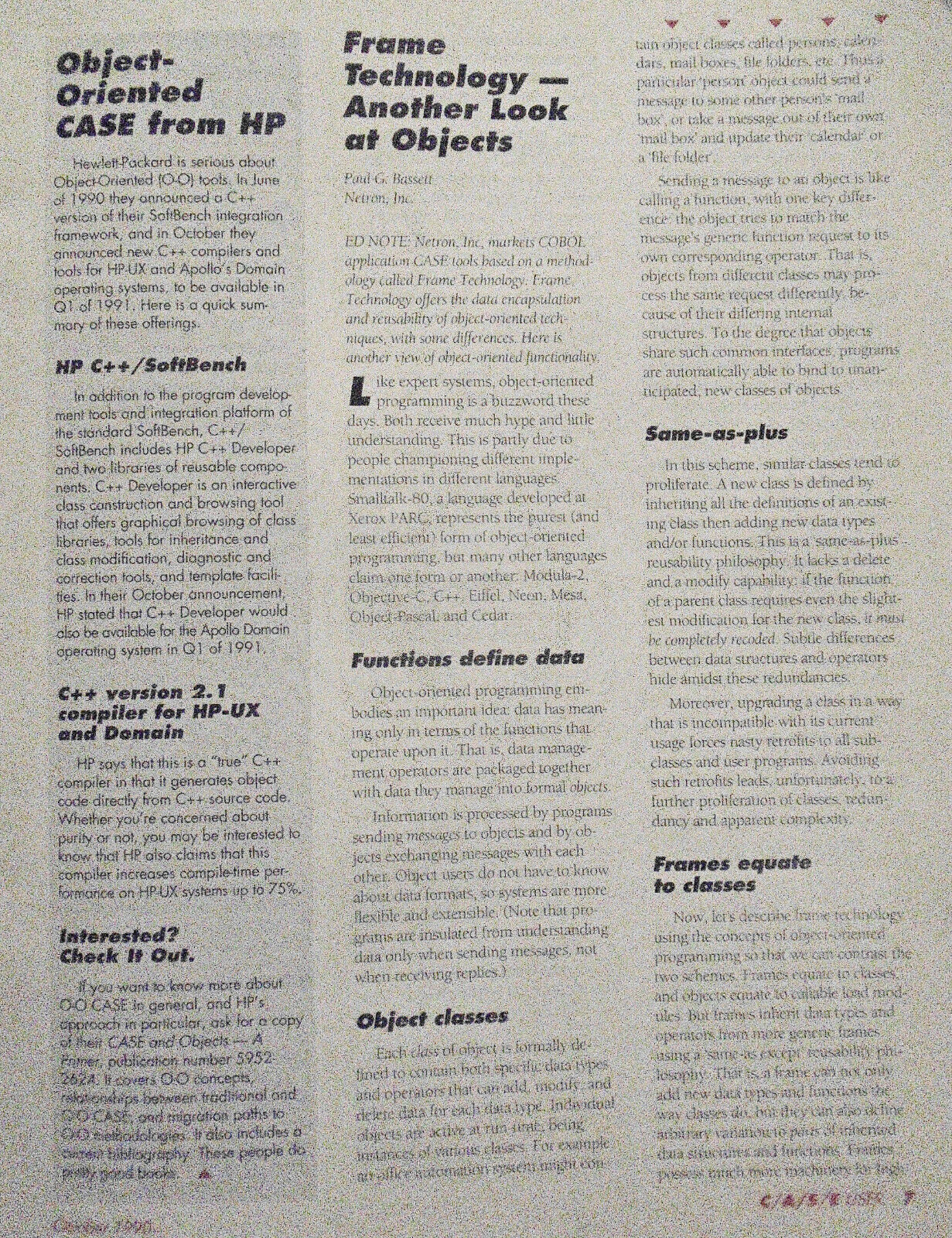 CASE User, October 1990 - Newsletter for Software Practitioners