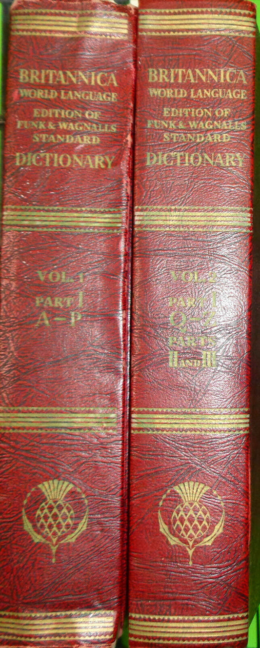 Britannica World Language Dictionary, 2 Vol. Set  --  Funk & Wagnalls. 1960 Ed.