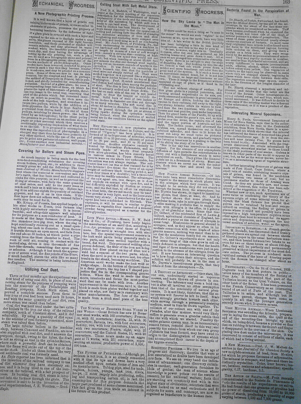 Mining and Scientific Press, March 11, 1876. Ballooning; Photo-lithography, etc