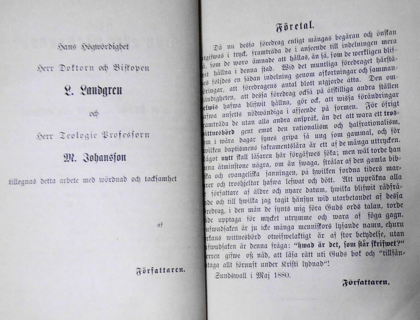1880 Linde - Dop eller Wederdop? Tolf Föredrag öfwer Det heliga Dopets Sakrament