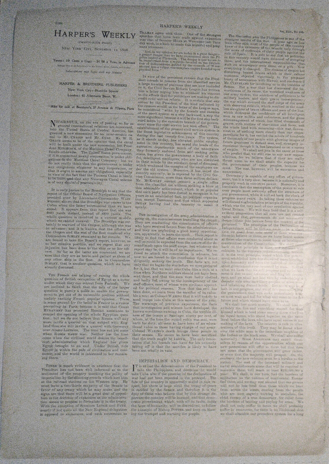 The End of the Coast, by A.B. Frost. Harper's Weekly November 12, 1898