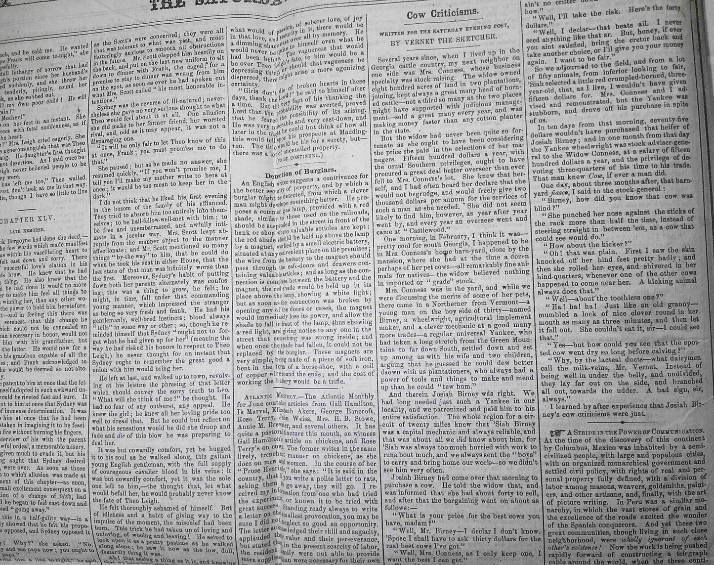 Saturday Evening Post, June 10, 1865 - General Lee in London, etc