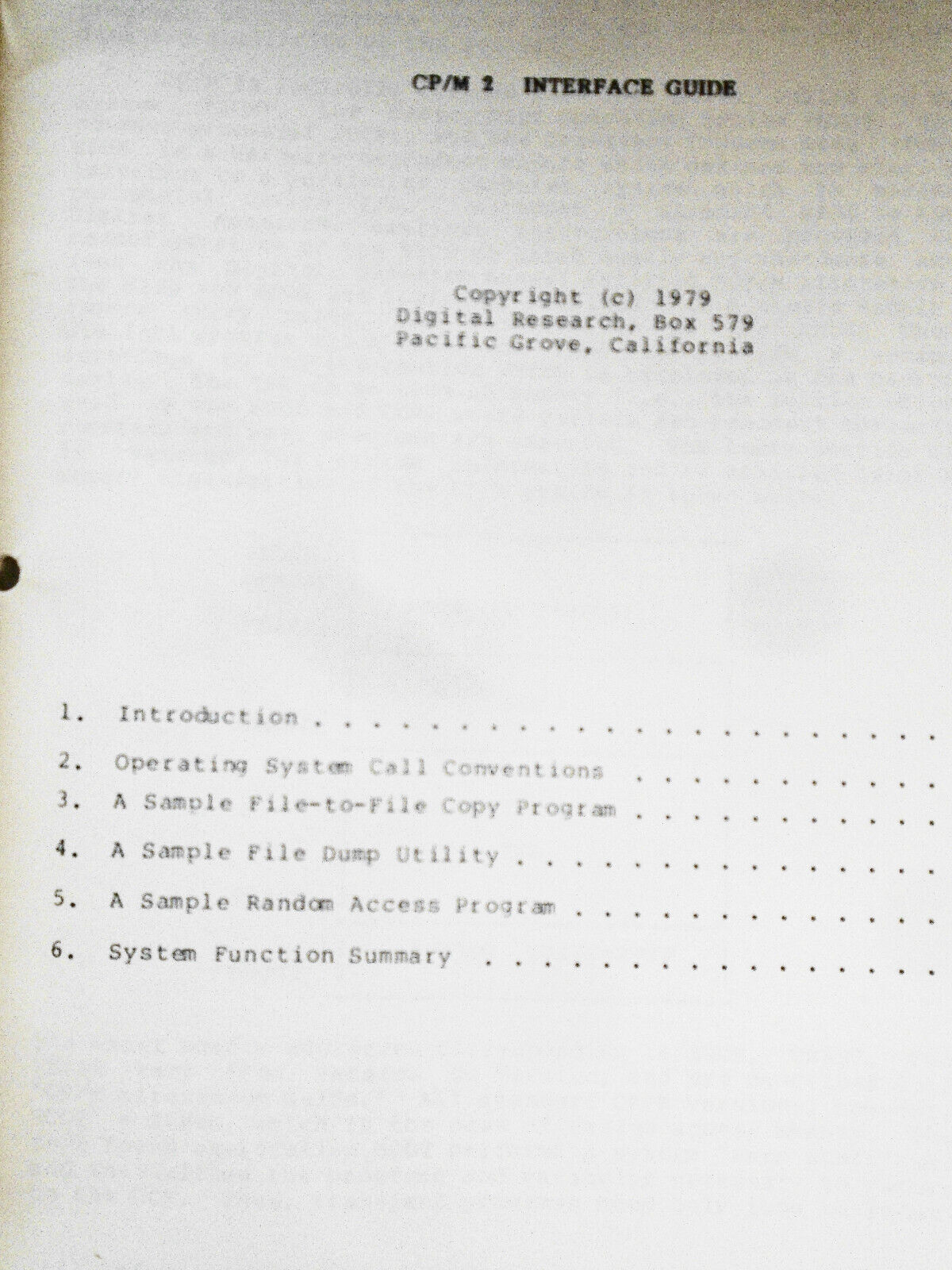 CP/M 2 Interface Guide, by Digital Research, 1979.