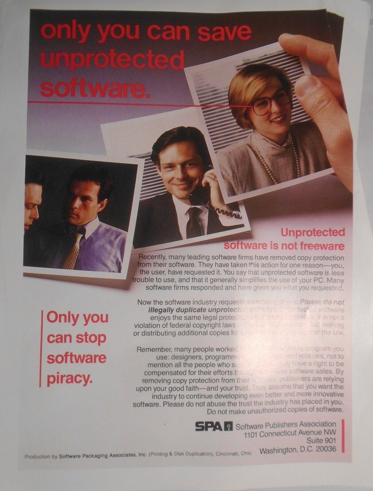 Software Publishers Association Membership Application and Literature - 1989