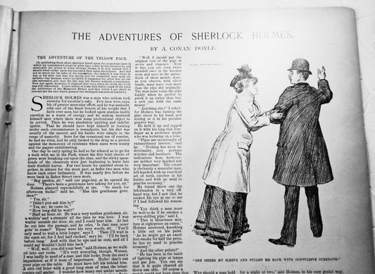 [Sherlock Holmes] The Adventure of the Yellow Face, in Harper's Weekly 2/11/1893