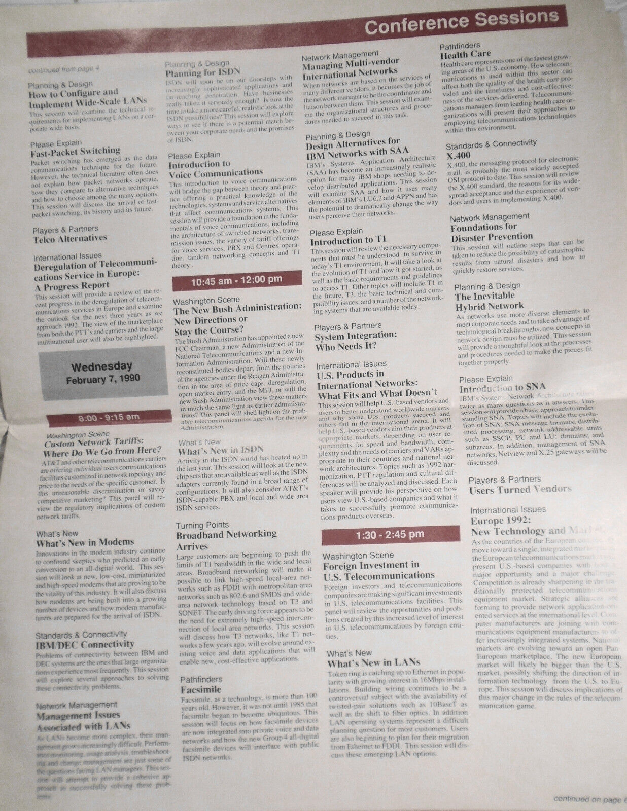 The Link-Up, Oct. 1989 - Communication Networks Conference & Exposition program