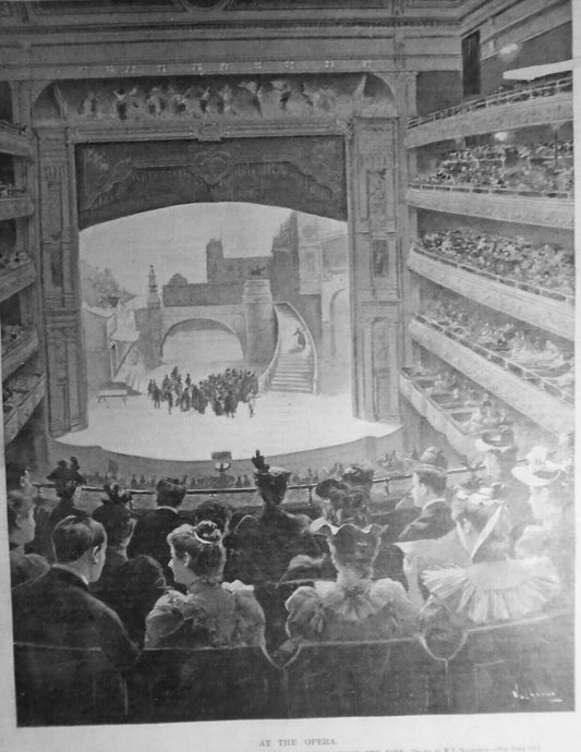 At The Opera : A Performance Of "Carmen" in the Metropolitan Opera-house,  1894