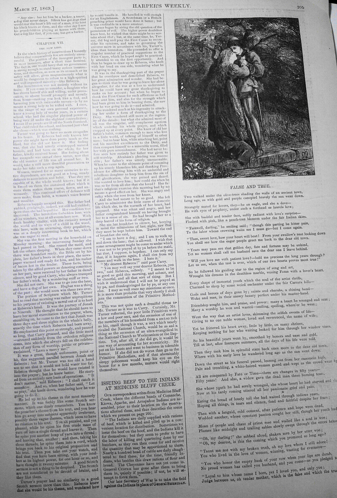 Harper's Weekly March 27, 1869 - Reconstructed cabinet; Arlington Cemetery; etc