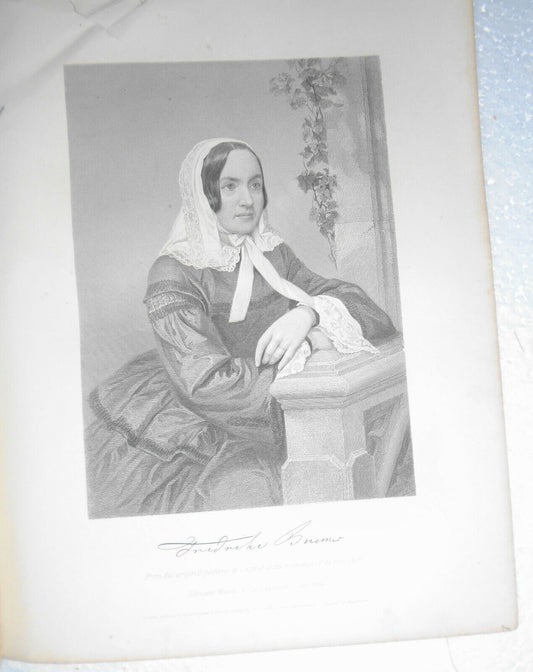 Frederika Bremer - steel engraving - 1876 - Duyckinck Internationale Gallerie