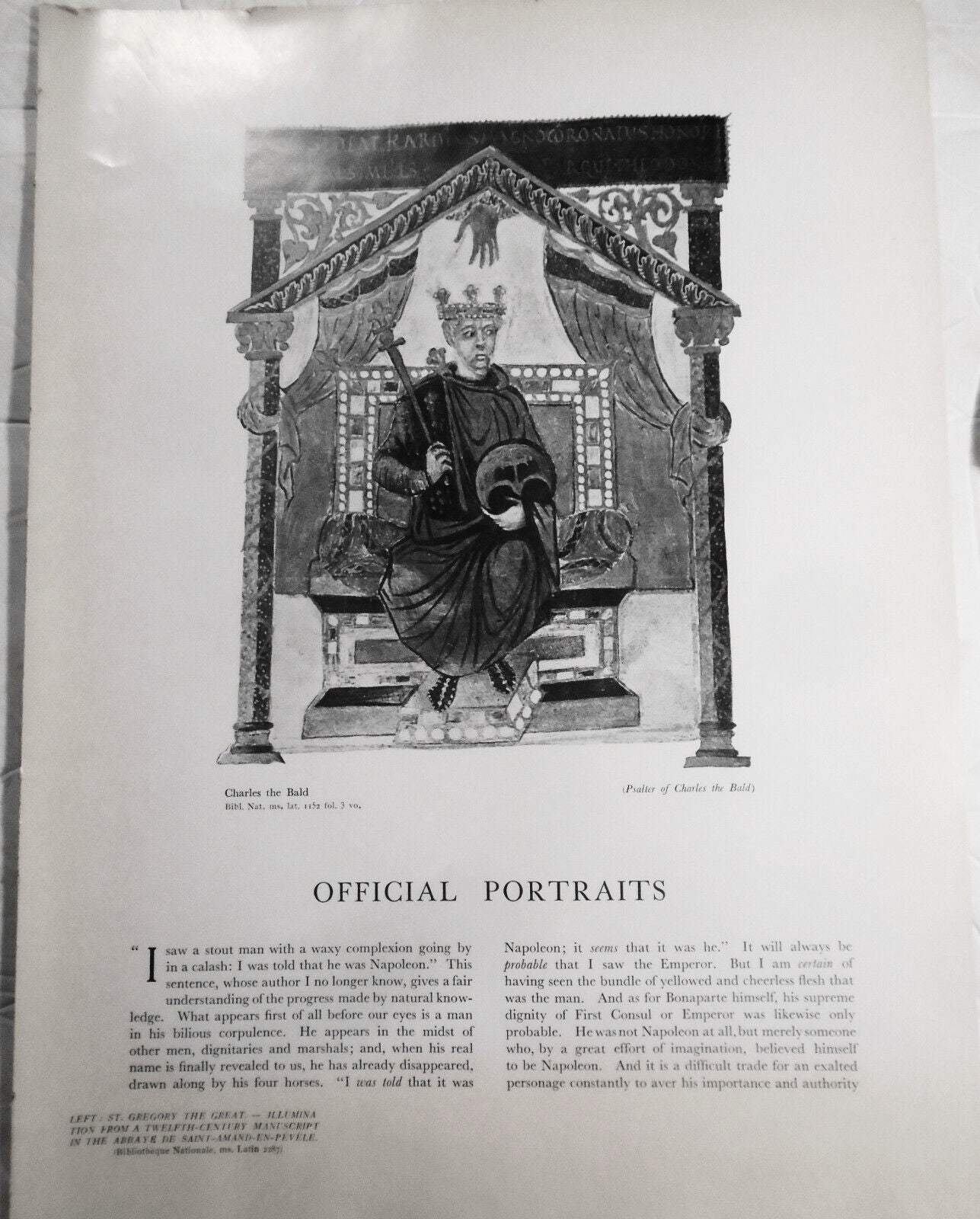 Francois I as a Young Man & Louis XIV as a Roman Emperor - original, Verve  1939