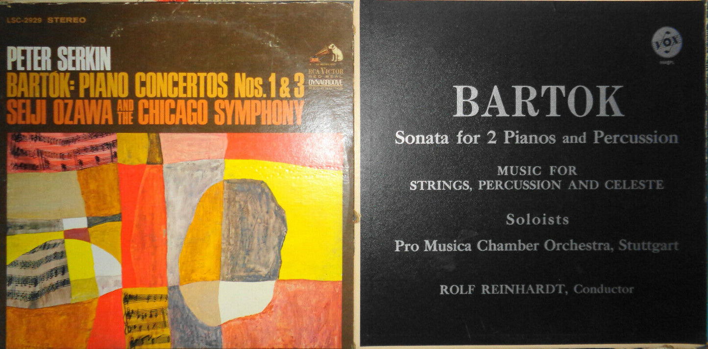 12 Bela Bartok LPs: Bernstein, Solti, Dorati, Serkin, Ozawa, Stern. Reinhardt...