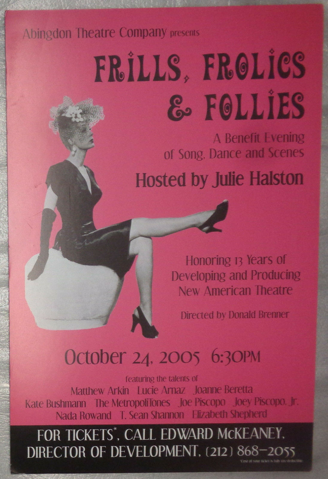 Frills, Frolics & Follies - Poster - Abingdon Theatre Co. 2005 -- large, 30 x 40