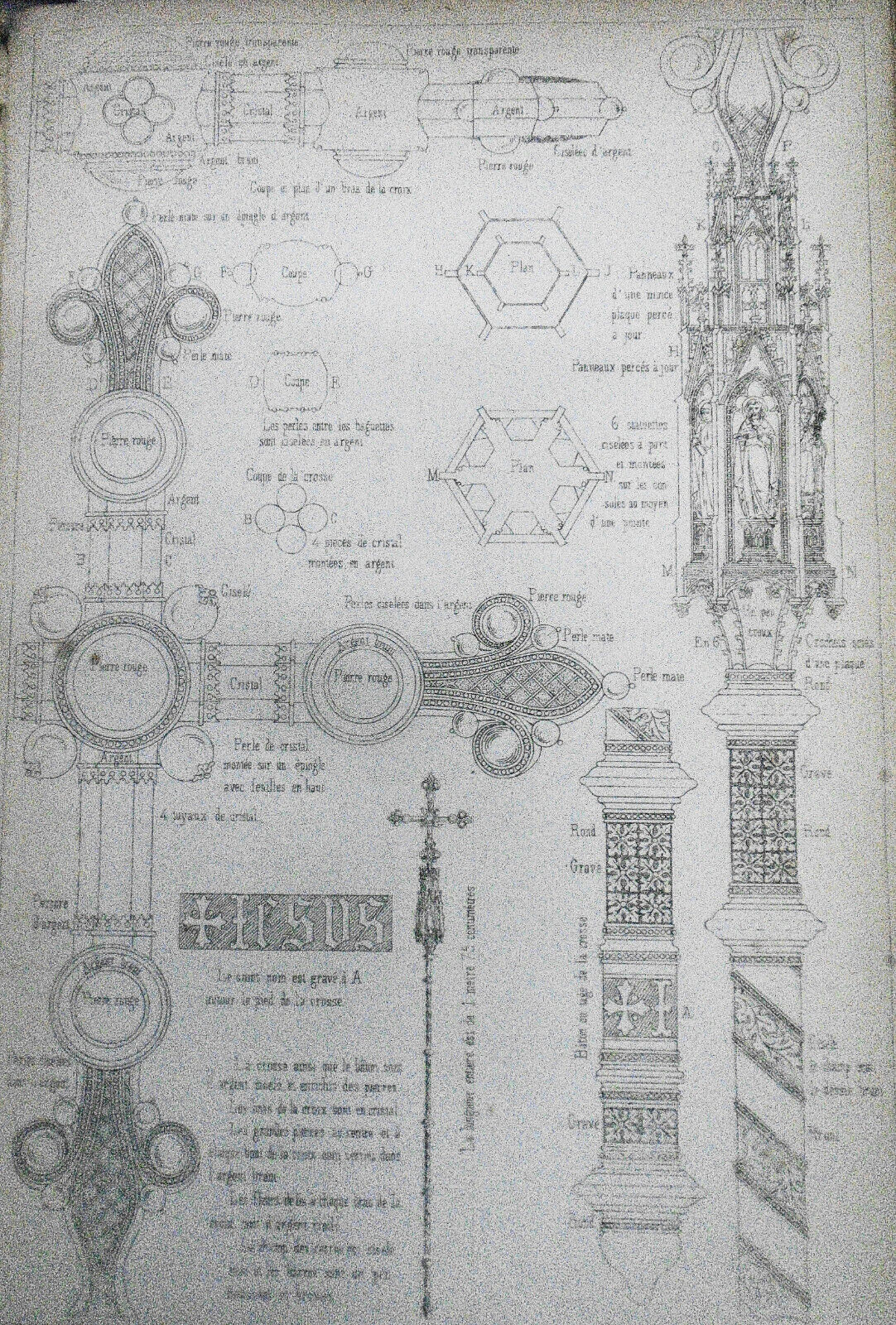 1852 Orfèvrerie et ouvrages en métal du moyen-age, by T. H. King First edition