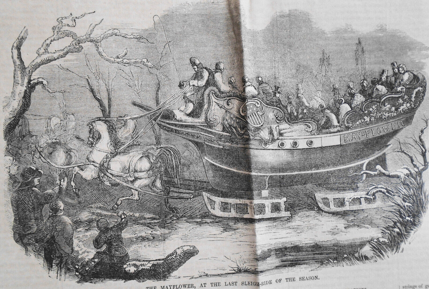 Gleason's Weekly  March 19, 1859. Princess Clotilde / Vessels Going Through Ice