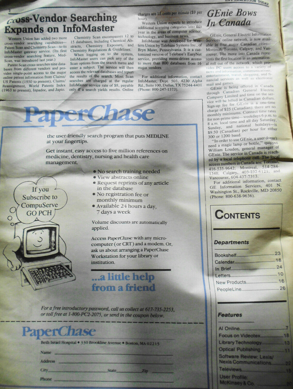 Information Today, July/Aug 1987 - for users of Electronic Information services