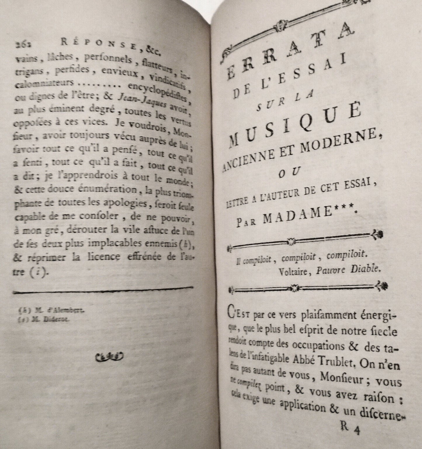 1782 Supplement Collection Des Oeuvres De Jean Jacques Rousseau, Tome Sixieme