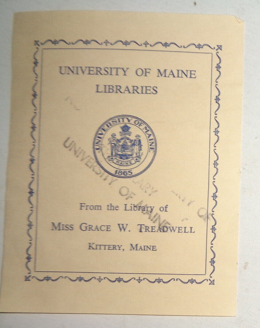 University Of Maine Libraries - Ex Libris Bookplate (Grace W. Treadwell gift)