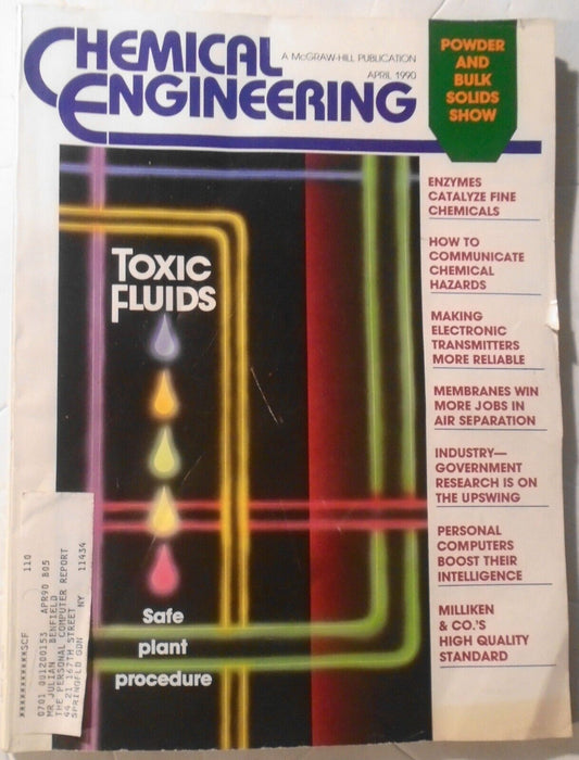 Chemical Engineering Magazine, April 1990.