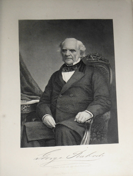 George Peabody - steel engraving - 1876 - Duyckinck Internationale Gallerie