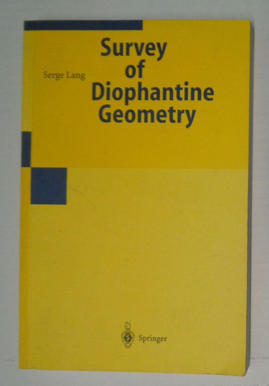 Survey on Diophantine Geometry by Serge Lang (1997, Paperback)