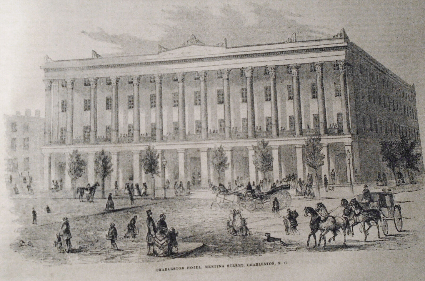 Gleason's Pictorial - April 24, 1852. Smithsonian Institute, Charleston Hotel...