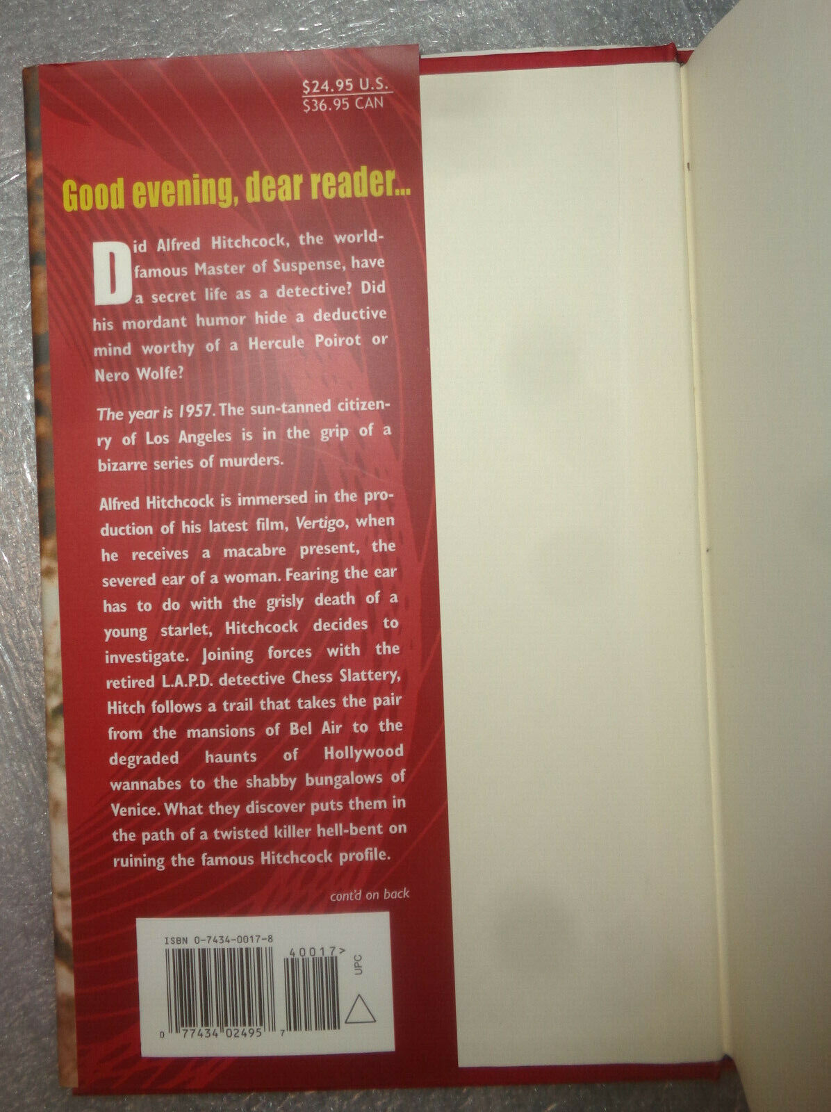 Alfred Hitchcock in the Vertigo Murders by J Madison Davis 2000 Hardcover 1st ed