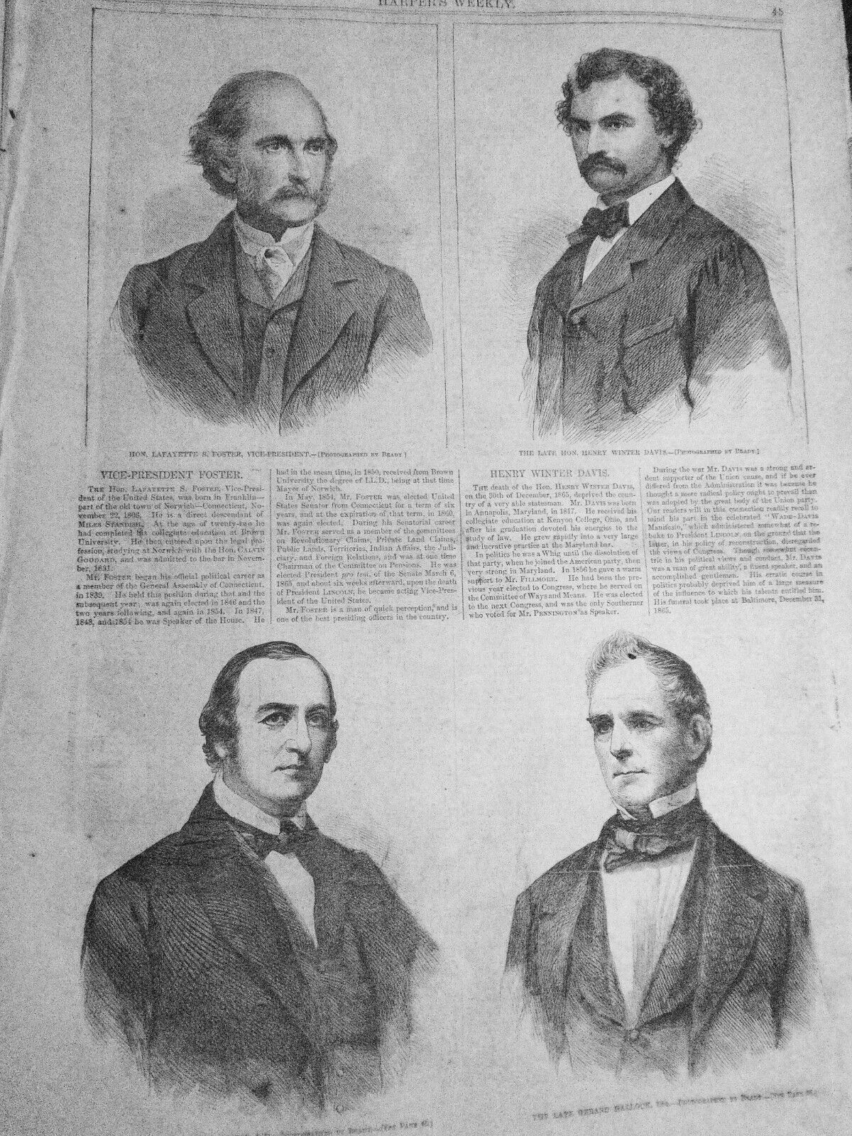 Harper's Weekly January 20, 1866 - American Beauty; Forger Ketchum; etc ORIGINAL