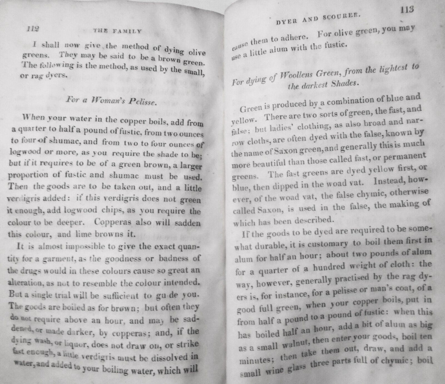 1818 The Family Dyer and Scourer, by William Tucker. 2nd ed