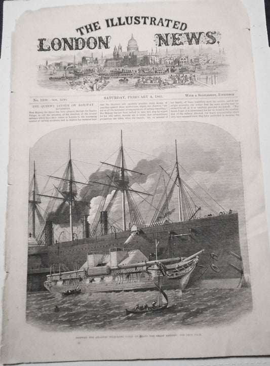 Shipping The Atlantic Telegraph Cable On Board The "Great Eastern" Feb, 4, 1865