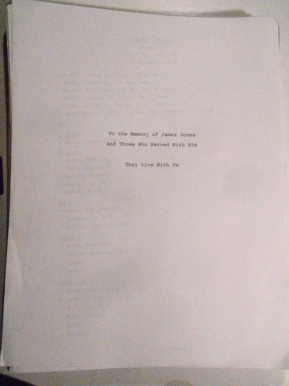 Terrence Malick - the Thin Red Line Screenplay - First Draft 1989. Very Rare