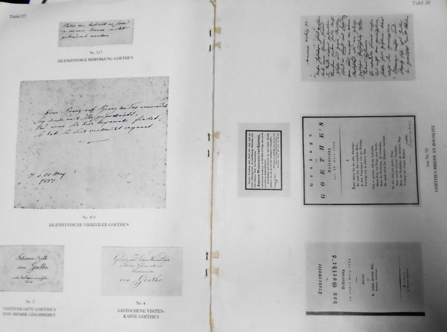 Goethe Und Sein Kreis - Die Sammlung Leon Nathansohn et al. 1933 Auction catalog