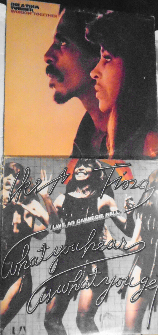 Ike & Tina Turner : "Workin' Together"& Live at Carnegie Hall" - LP & 2XLP lot