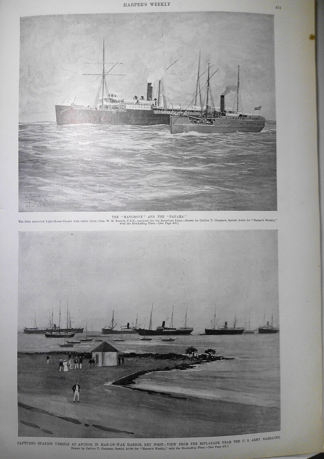 Harper's Weekly May 14 1898 :  Battle of Manila, Klondike gold map; Dewey; etc.