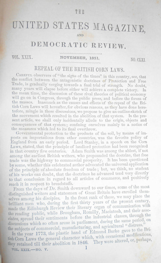 The United States Magazine and Democratic Review, November 1851