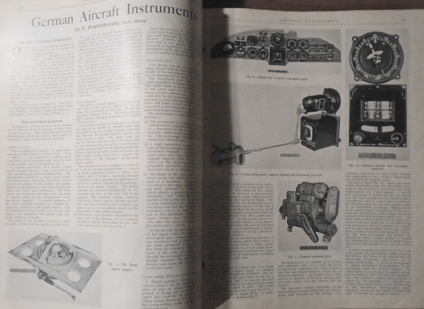 1942 Aircraft Engineering magazine - six issues - April to November