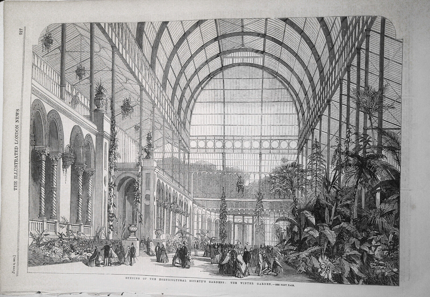 Opening of the Horticultural Society's Gardens : The Winter Garden.  1861