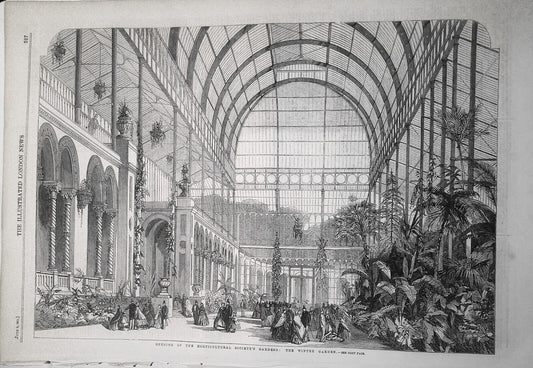 Opening of the Horticultural Society's Gardens : The Winter Garden.  1861