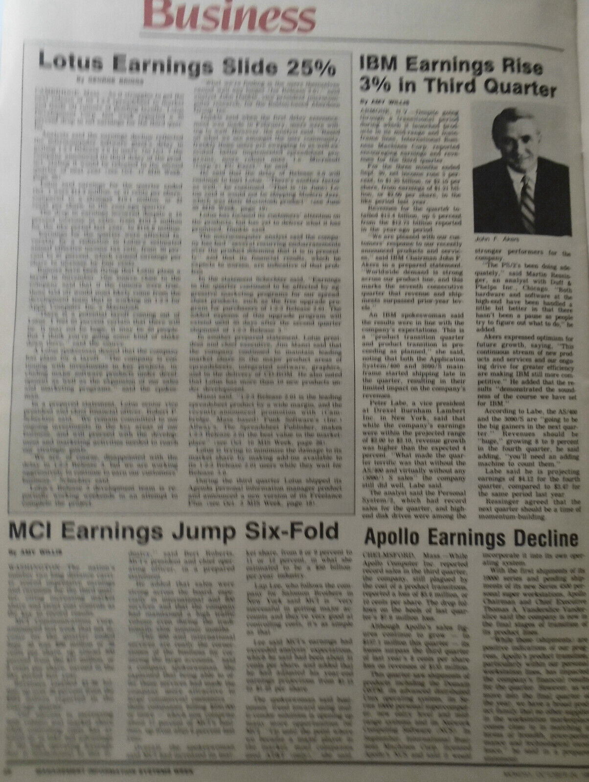 MIS Week, October 2, 1988