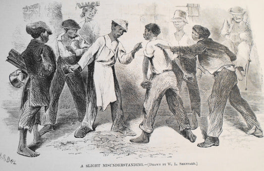 A Slight Misunderstanding /December 10, 1870 Harper's Weekly Original Engraving