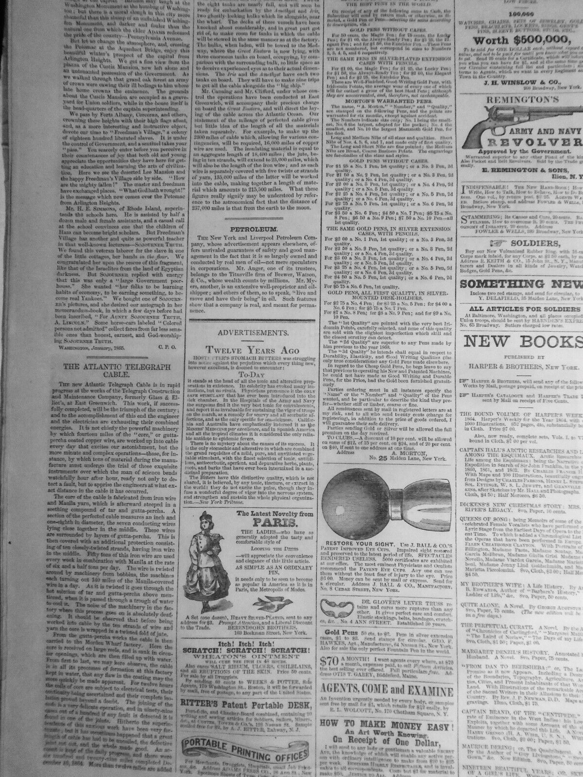Harper's Weekly February 4, 1865  Union Army in Savannah - Complete Original