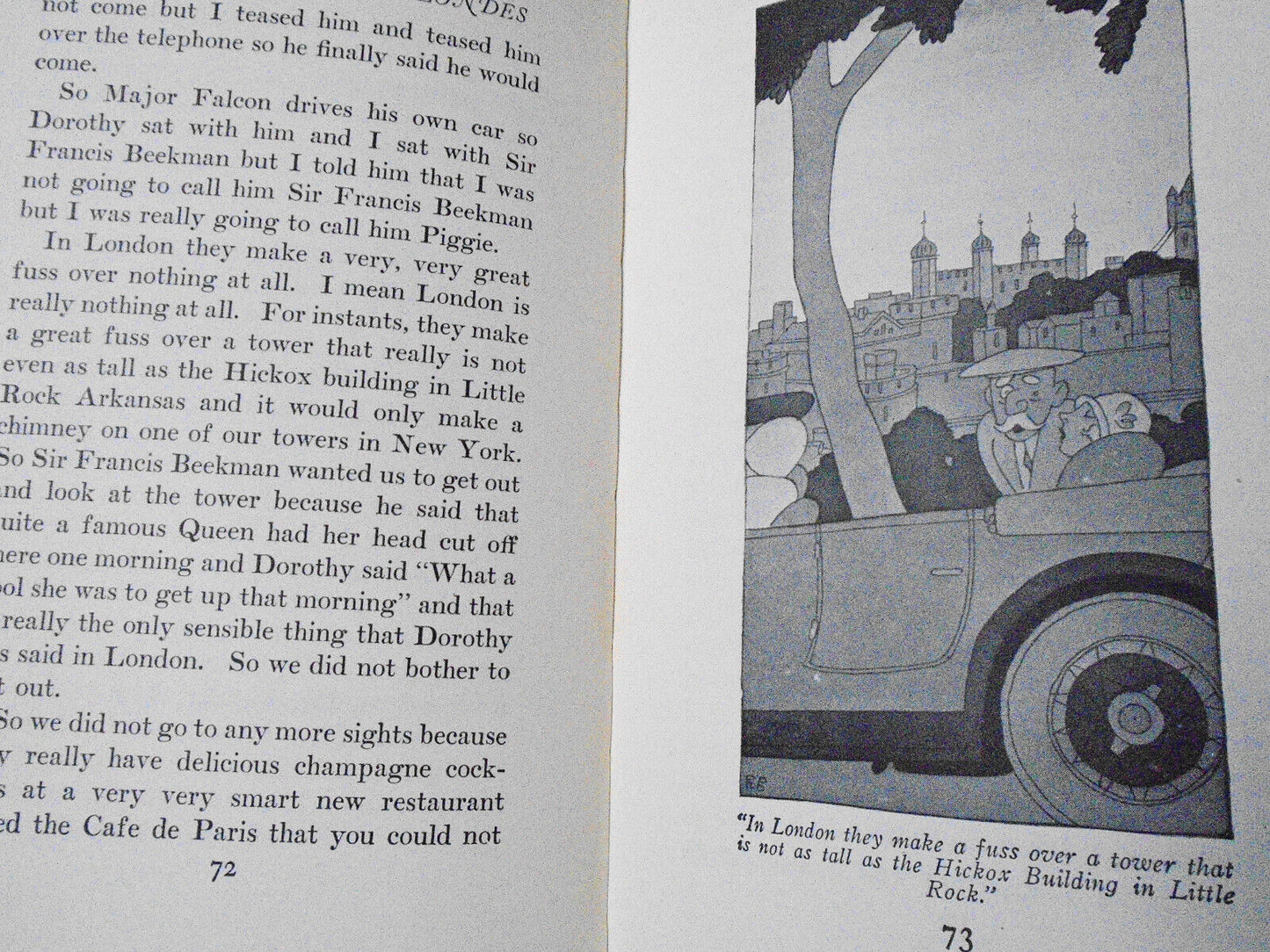 Gentlemen Prefer Blondes, by Anita Loos. 1926, 8th printing.