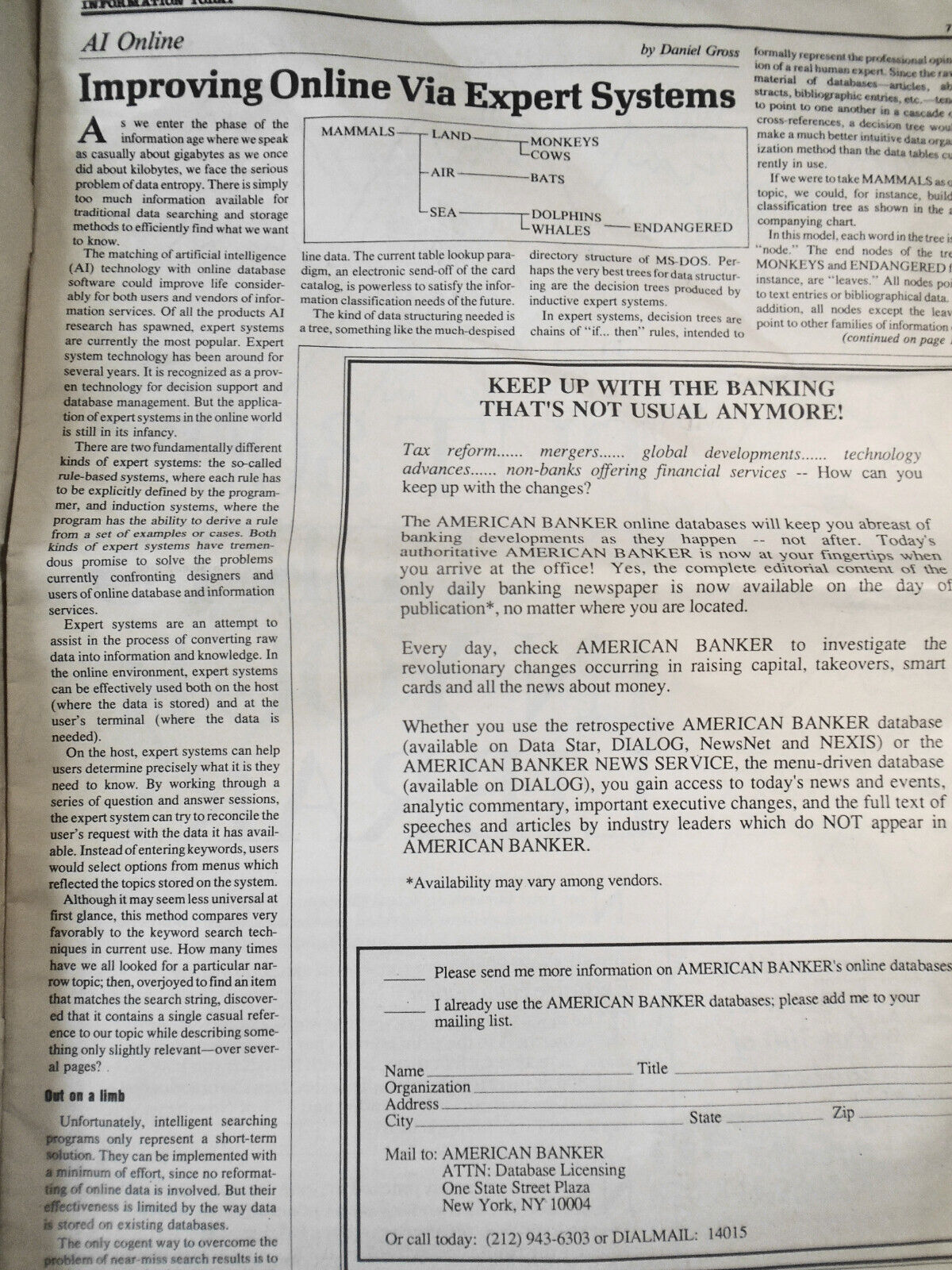 Information Today, July/Aug 1987 - for users of Electronic Information services