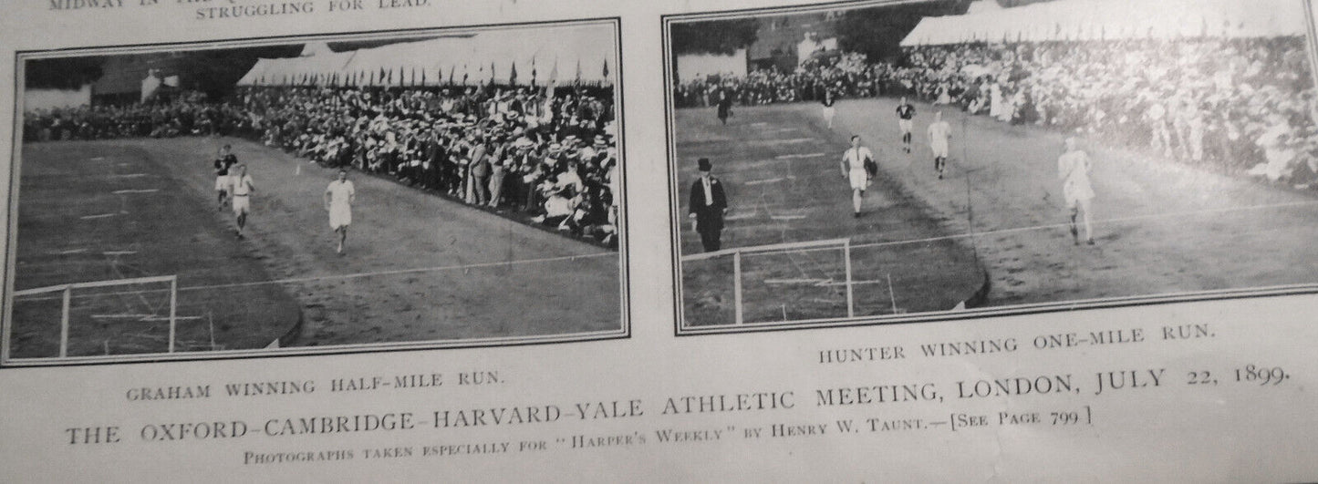 Oxford-Cambridge-Harvard-Yale Athletic Meeting, London July 22,  1899 Harper's W