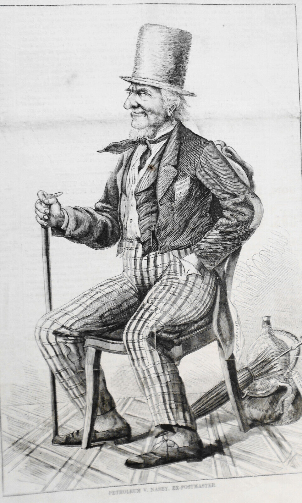 Petroleum V Nasby [David Ross Locke] Ex Postmaster - Harper's  November 21, 1868