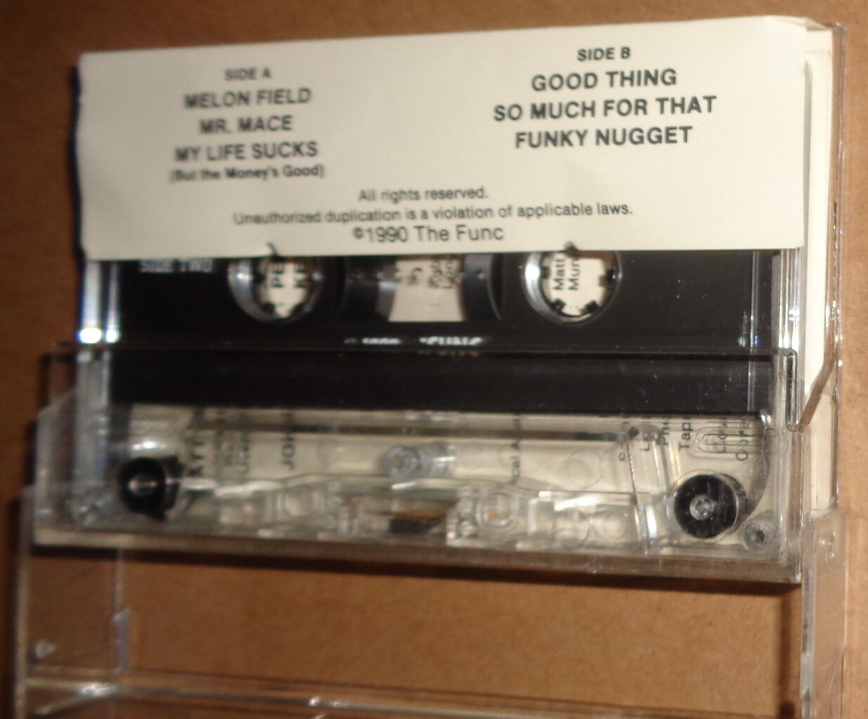 The Func : No Hanging - Rare Demo Cassette Tape, 1990