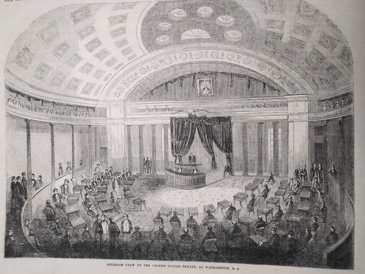 The Capitol At Washington - March 13, 1852 Original, 2 pages, Story & 3 Prints