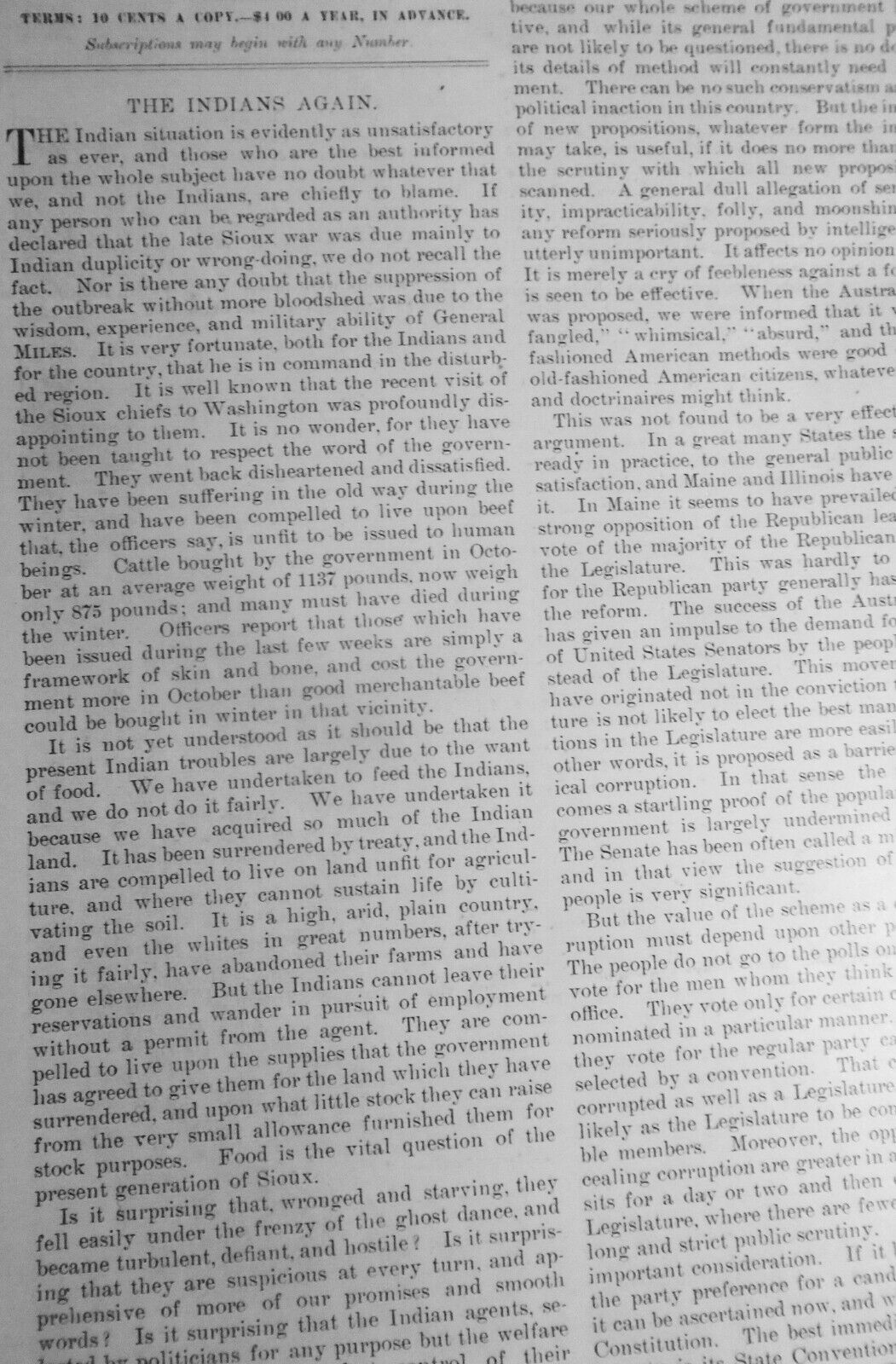 Harper's Weekly April 11, 1891 - Fishing Trouble in Newfoundland; Versailles etc
