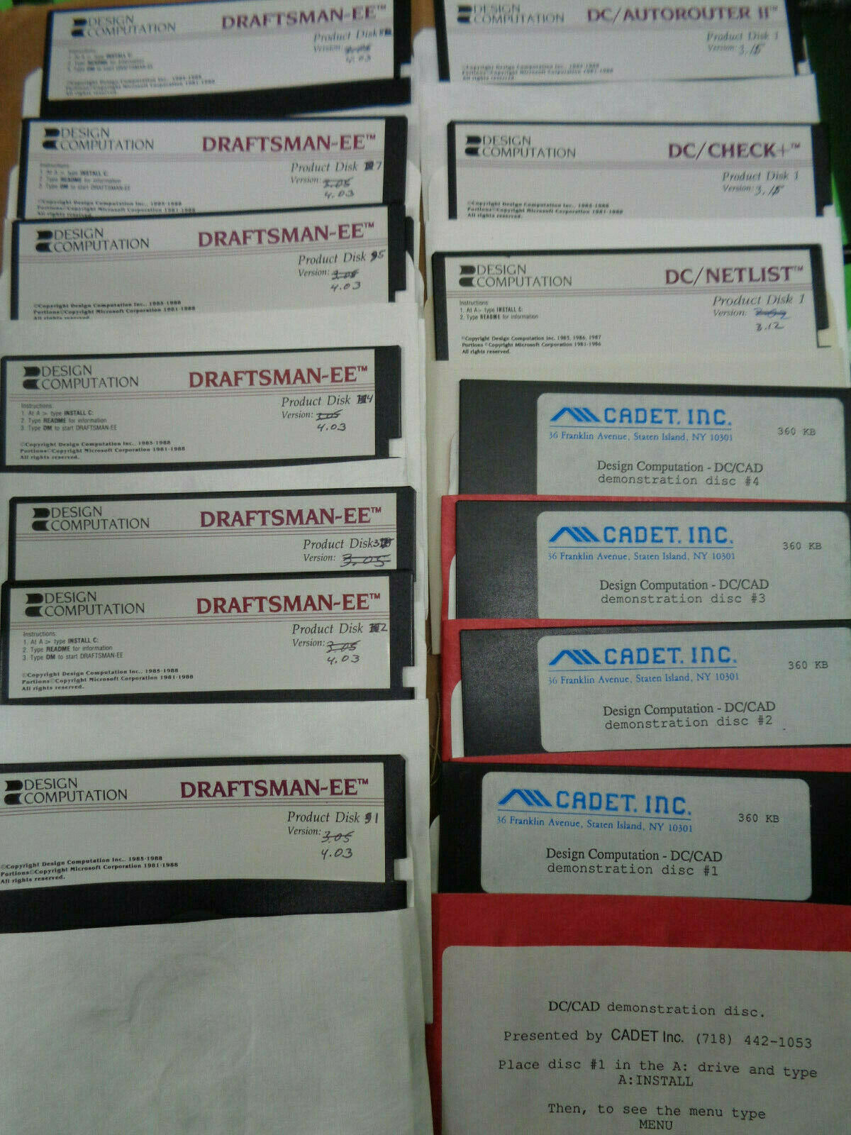 DC/CAD IV, by Design Computation, 1988. Complete software package - unused.