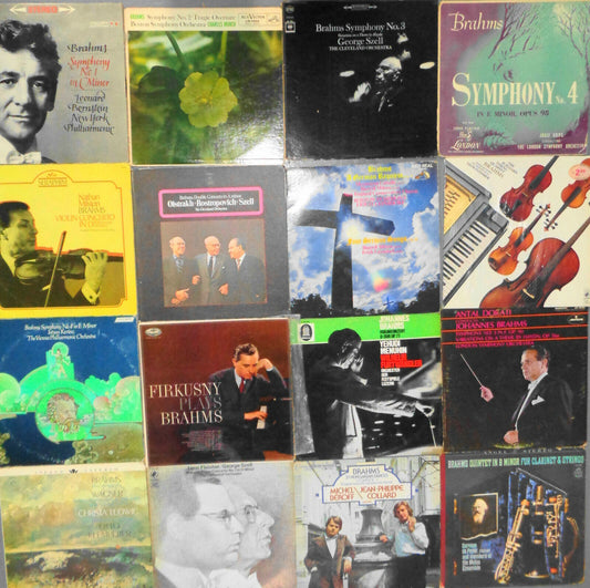 16 Brahms  LPs: Bernstein, Milstein, Munch, Szell, Klemperer, Dorati Furtwangler